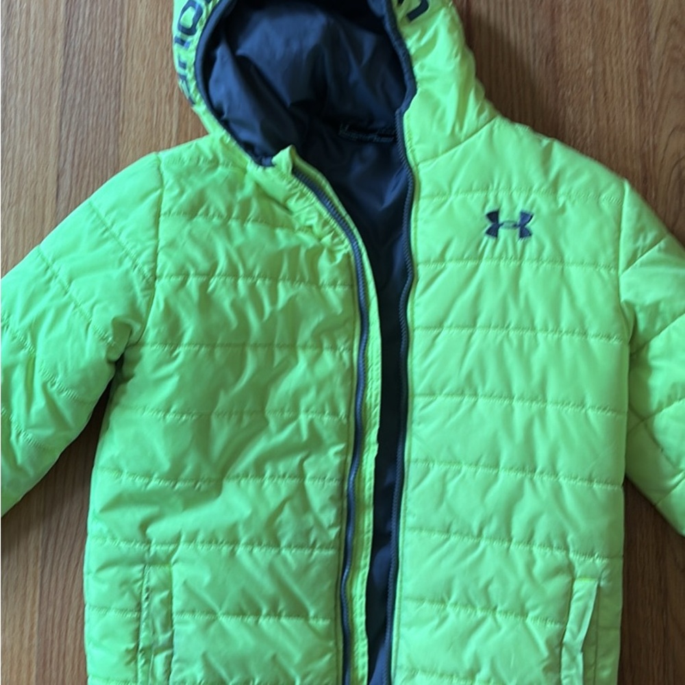 Under Armour Kids Neon Green Puffer Jacket